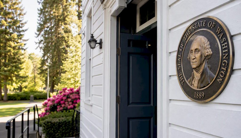 Washington state government agency office entrance