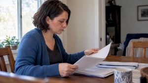 Employee reviewing records before filing a charge