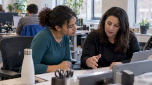 Intern learning from a workplace mentor