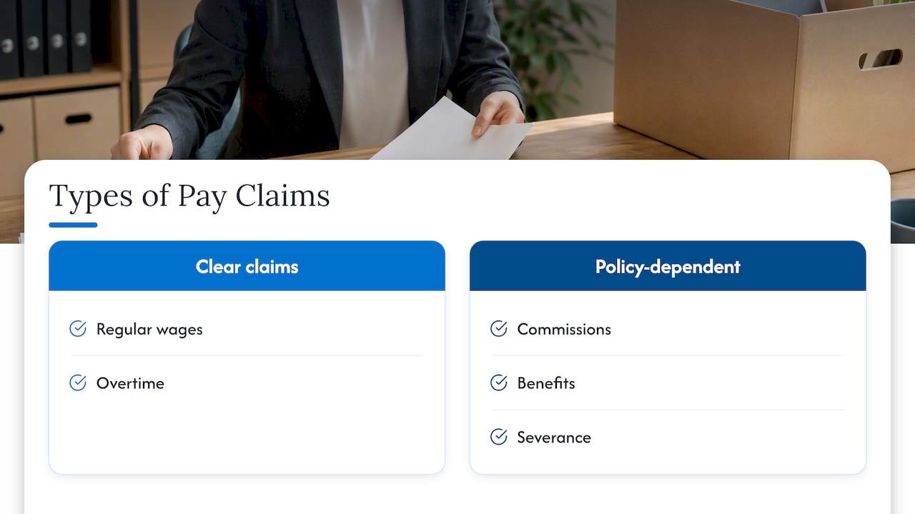 Clear wage claims compared with policy-dependent claims