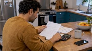Employee checking pay against an overtime threshold