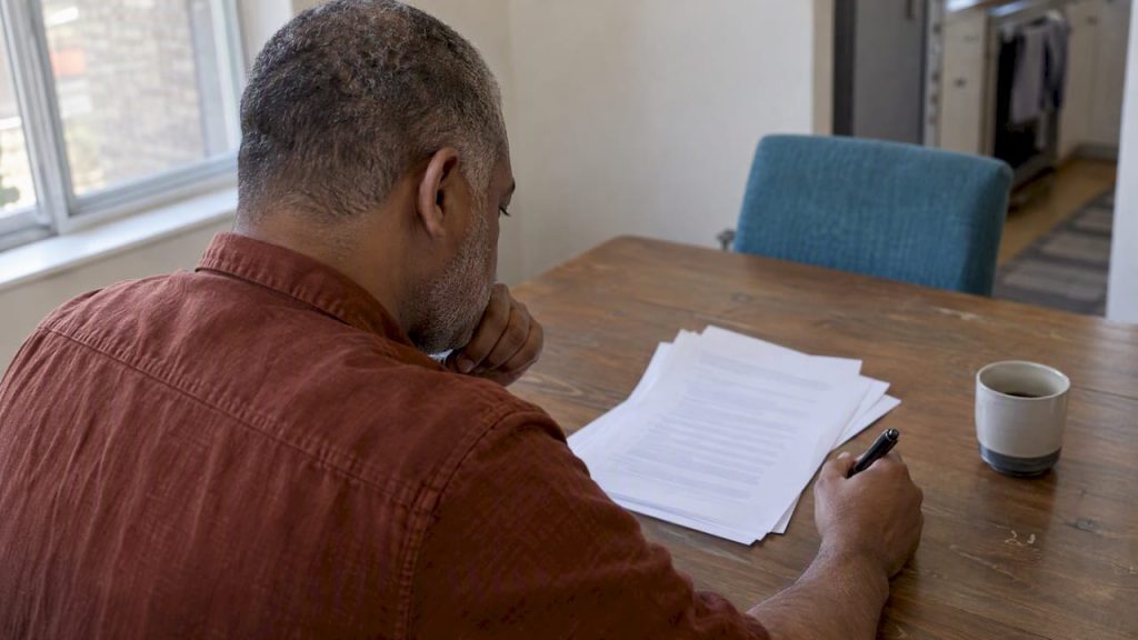 Employee reviewing a severance agreement