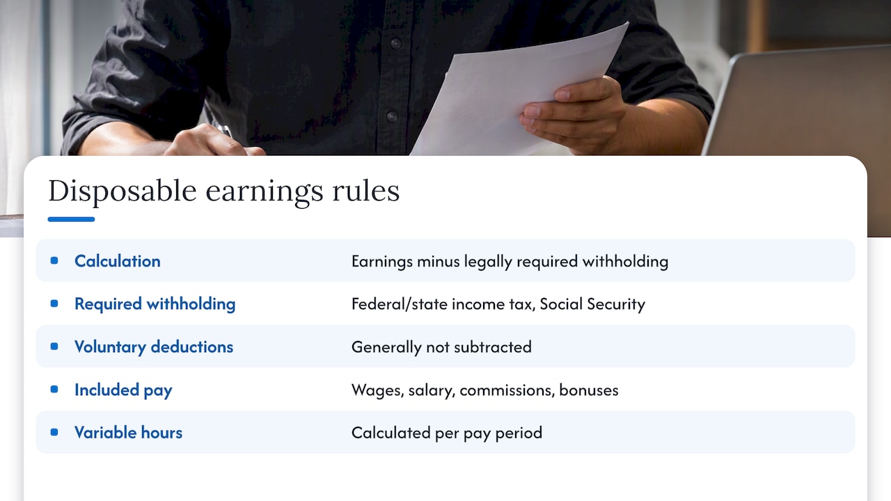 How disposable earnings are calculated — overview diagram